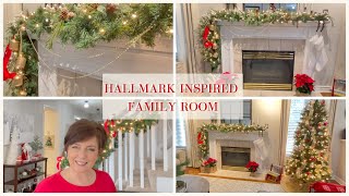 GORGEOUS HALLMARK INSPIRED CHRISTMAS FAMILY ROOM | DECORATE WITH ME FOR CHRISTMAS
