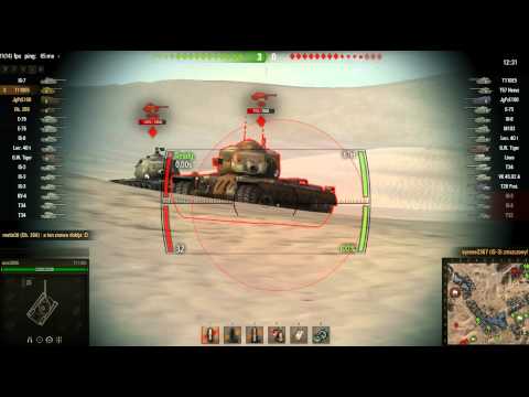 World of Tanks T110E5 8 kills Sand River map random battle