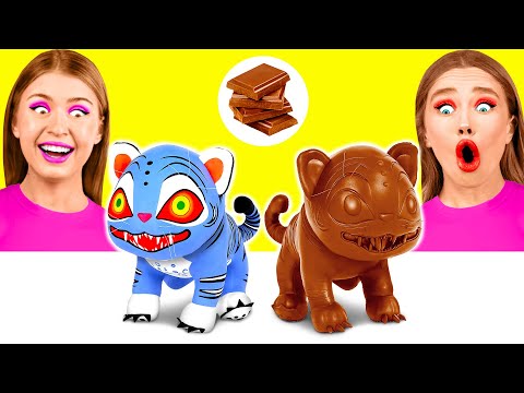 Real Food vs Chocolate Food Challenge | Who Wins the Cooking War by Crazy DO