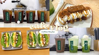 ENG) CAFE VLOG ep 38| A variety of products in the cafe 💚💚💚 |COFFEE MAYBE Philippines