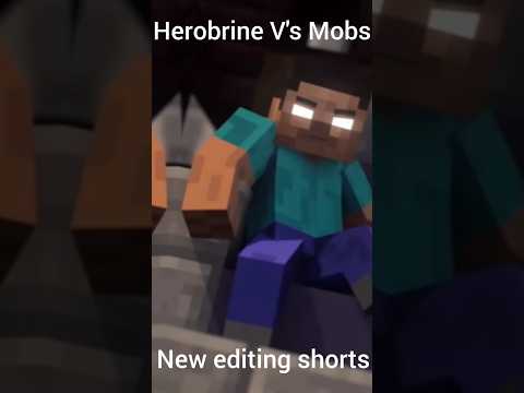 Herobrine Battles All Mobs! You Won't Believe What Happens! #shorts #minecraft