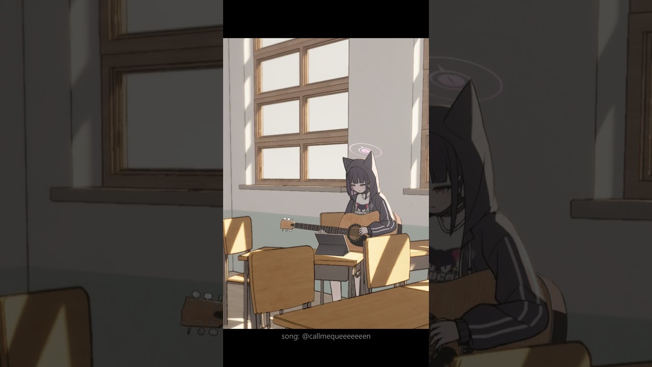 하교 전 한 소절 부르는 카즈사 #블루아카이브