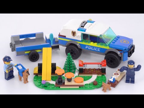 LEGO City Mobile Police Dog Training 60369 set review! Puppy! There's a new Puppy!