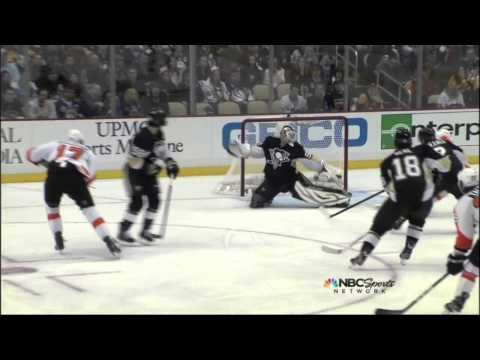 Wayne Simmonds 2nd goal Feb 20 2013 Philadelphia Flyers vs Pittsburgh Penguins NHL Hockey