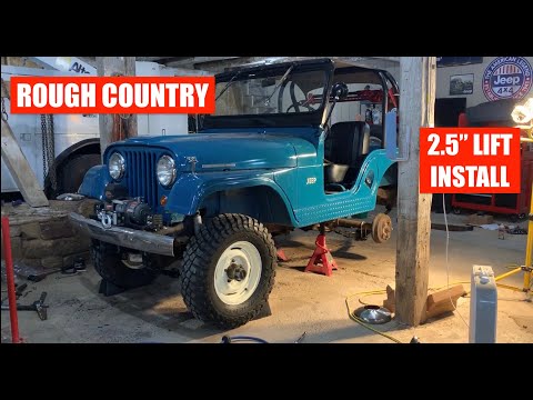 1965 Jeep CJ5 Rough Country 2.5\" Lift Kit Install (Part #60030)