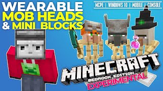 WEARABLE Mob Heads & Mini Blocks for Minecraft Bedrock Edition