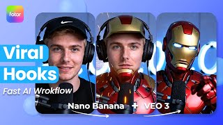 Create Viral Hooks with Nano Banana & Veo 3 on Fotor (Fast AI Workflow)