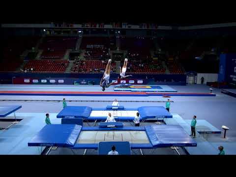 France 2 (FRA) M - 2022 Trampoline Worlds, Sofia (BUL) - Q2 Synchro