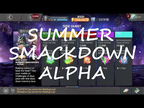 Summer Smackdown Alpha EPIC Boss Rush EASY RUN | MARVEL CONTEST OF CHAMPIONS