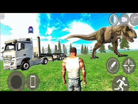 Indian Bike Simulator Driving Car Transporting Truck And Killing The Dinosaur - Android Gameplay