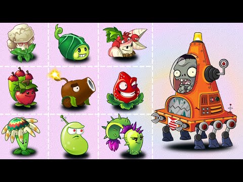 How Many Plants Can Destroy 40 Robo Cone Zombie In 5 Hit? - PvZ 2 Challenge