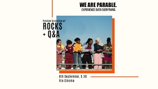 Preview of Rocks at the Rio Cinema hosted by We Are Parable