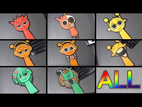 Horror And Nomal Sprunki ALL Pancake Art   Raddy, Oren, Vineria, Simon, Wenda, Pinki, Black, Mr  Sun