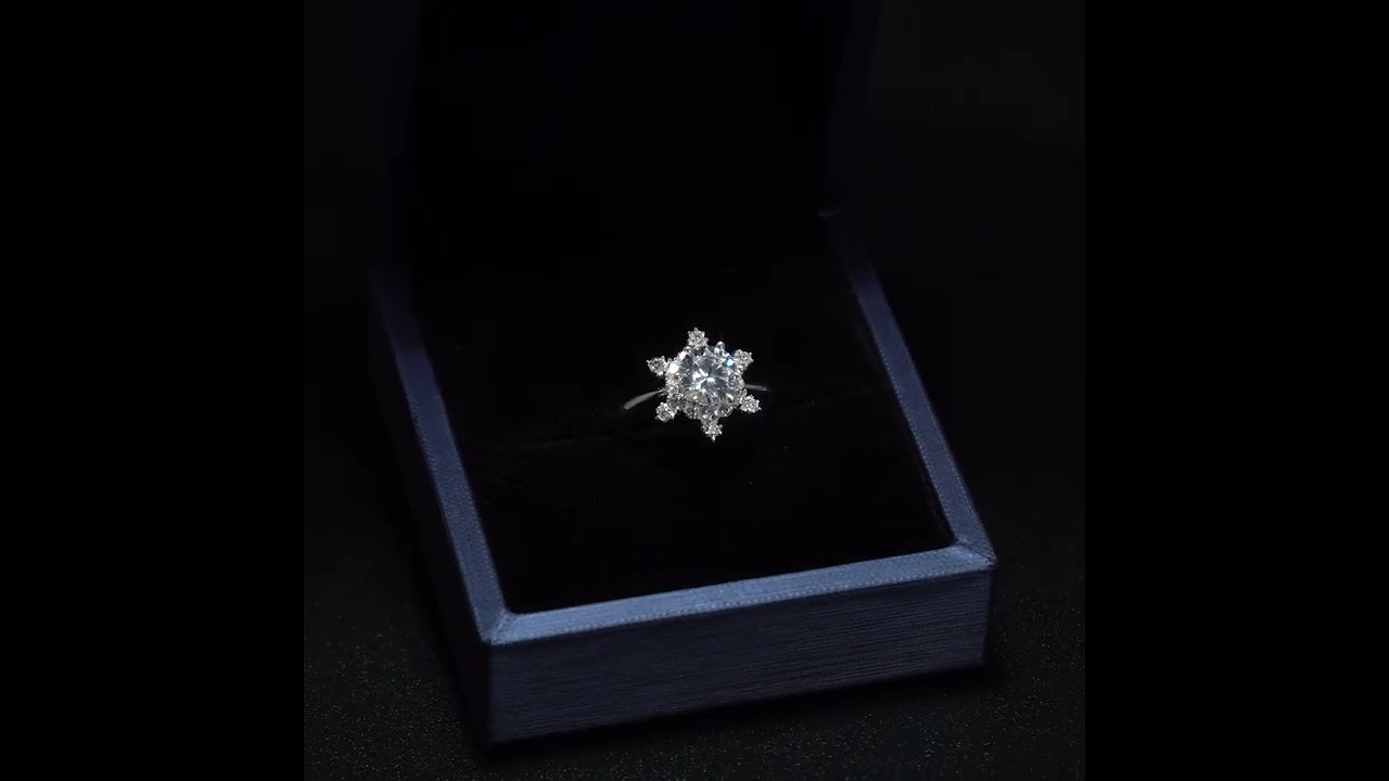 Nhẫn bạc s925 NCJ160 bông tuyết nở rộ ChariotJewelry