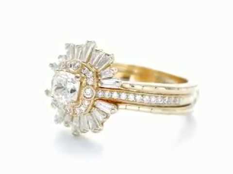 Custom Yellow Gold Diamond Jacket Wedding Band