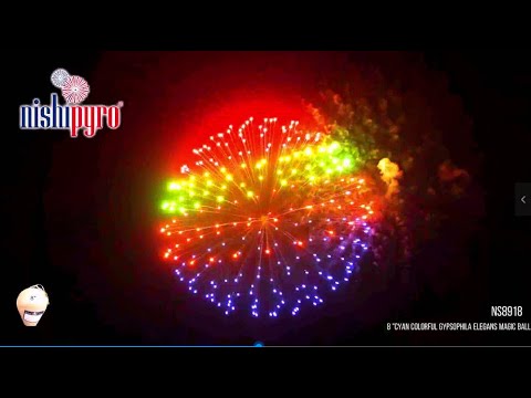 NS8918 8" Cyan Colorful Gypsophila Elegans Magic Ball