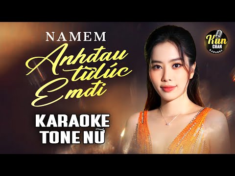 Karaoke Anh Đau Từ Lúc Em Đi - Nam Em | Karaoke Nhạc Trẻ Tone Nữ