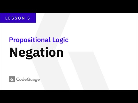 Negation — Propositional Logic | CodeGuage