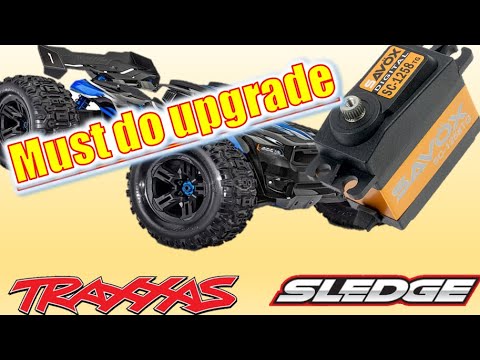 The best upgrade for a Traxxas Sledge - replacing the servo