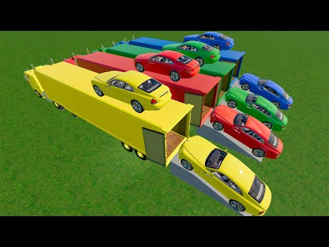 TRANSPORT OF COLORS ! TRANSPORTING ROLLS ROYCE CARS WITH ISUZU TRUCKS - Farming Simulator 22