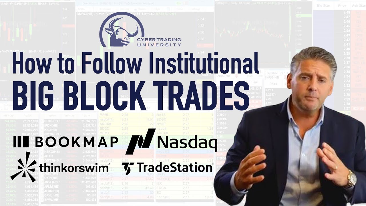 How to Follow Institutional Big Block Trades Using Bookmap, Bookviewer, thinkorswim, or Tradestation