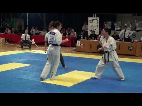 British Karate Kyokushinkai 8th Cup of Europe Irene Jensen Skjelfjord v Csenge Szepesi