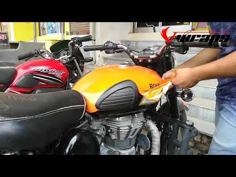 Royal Enfield vinyl wrapping peel off | light orange colour | tank unwrapping Video