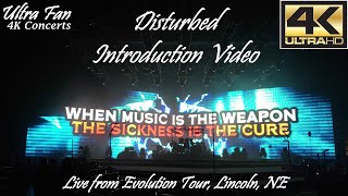 Disturbed - Introduction Video Live from Evolution Tour Lincoln