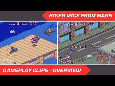 Biker Mice From Mars (1994,1995) SNES Gameplay Clips - Game Overview