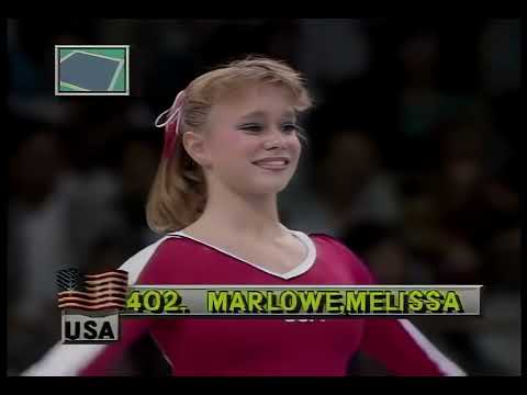 [p60] Melissa Marlowe (USA) Floor Team Optionals 1988 Seoul Olympic Games