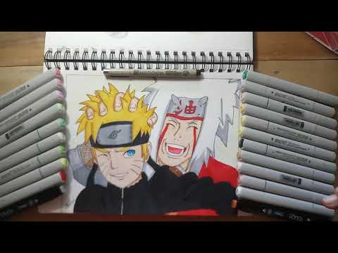 How to draw Naruto & Jiraiya - Easy Drawing Tutorial