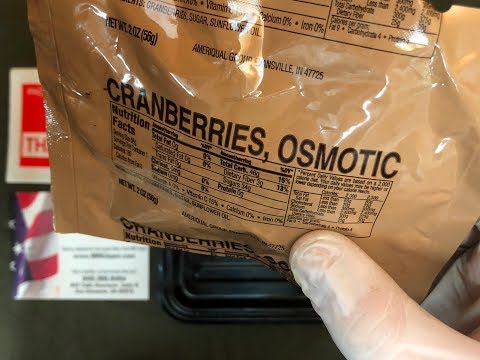 Cranberries, Osmotic - MRE US Military Surplus Review.
