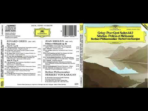 Grieg Peer Gynt Suites 1 & 2 Sibelius Pelléas Et Mélisande Herbert Von Karajan Berlin Philharmonic