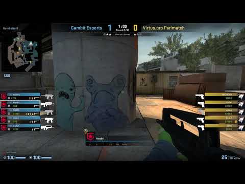 CS:GO POV Demo Gambit Hobbit (30/20) vs Virtus Pro (de_overpass)