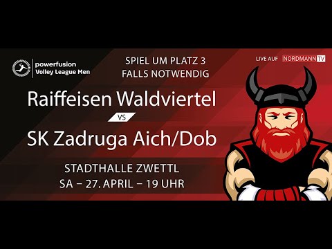 Austrian Volley League Herren Spiel um Platz 3 zwischen URW Raiffeisen Waldviertel vs. Aich/Dob.