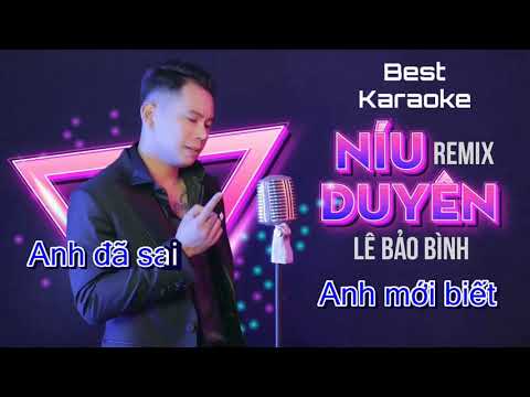 Karaoke Níu Duyên Remix Lê Bảo Bình ( Beat Gốc )