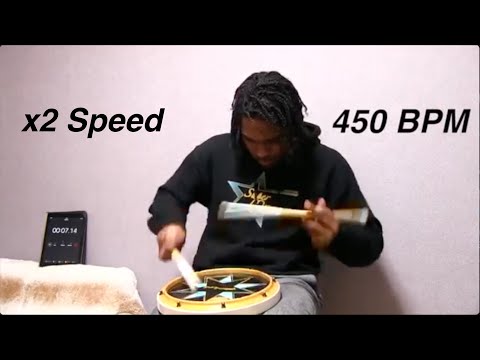 450 BPM Double Stroke Roll Challenge x2 Speed
