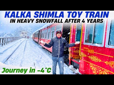 Kalka to Shimla Toy Train Journey in Heavy Snowfall ❄️ | Most Luxurious Train to Shimla in Snowfall