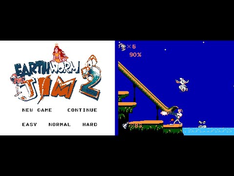 Earthworm Jim 2 (Hack of Happy Biqi - World Fighter) NES - Walkthrough