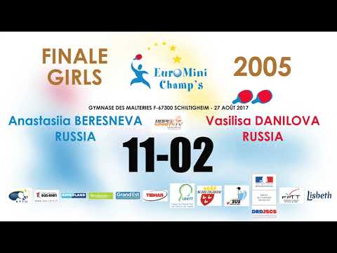 EURO MINI CHAMP'S 2017 - TENNIS DE TABLE - FINALE GIRLS 2005