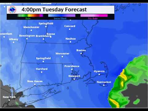 Hour by hour forecast for the nor'easter on Tuesday, March 13