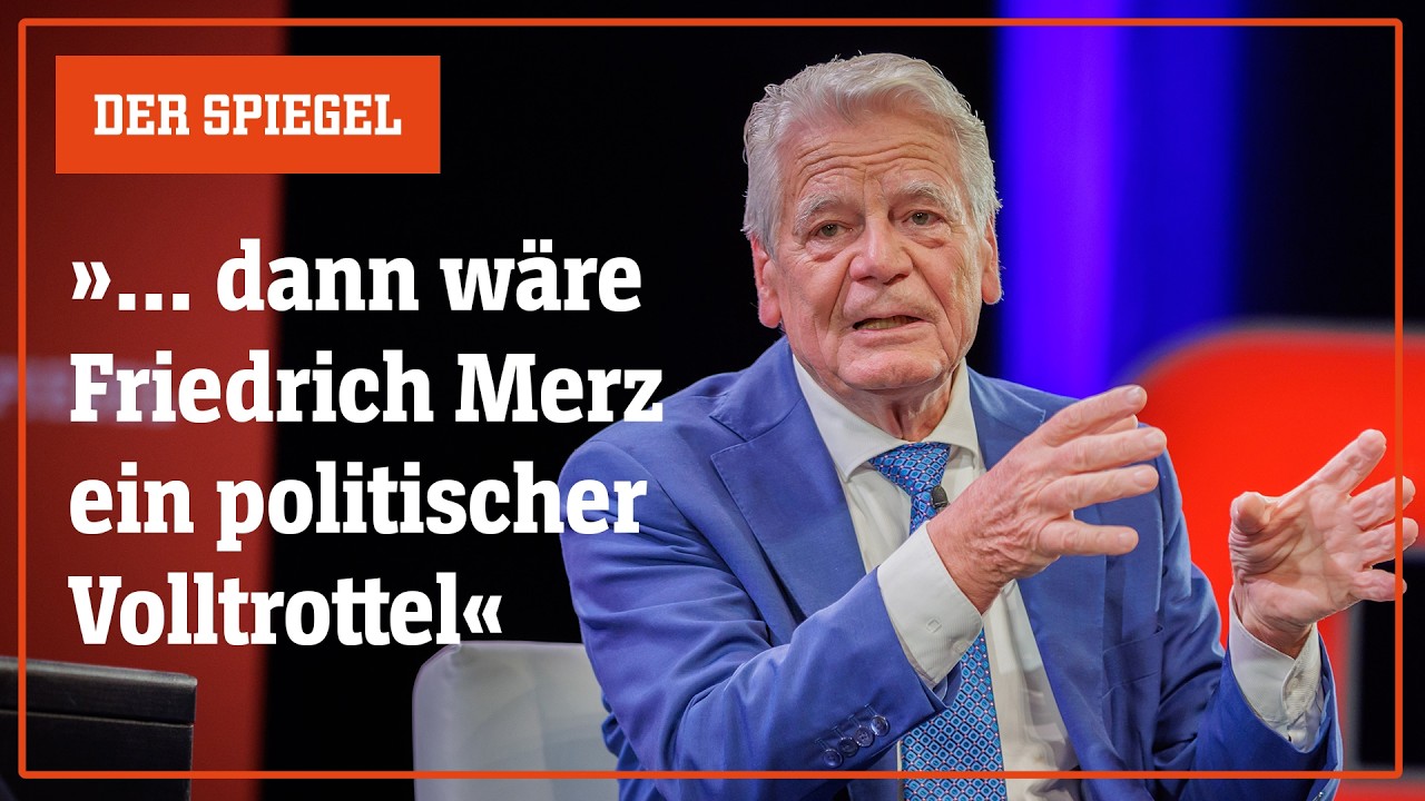 Steht der Kanzler vor dem Aus? Joachim Gauck im Spitzengespräch live auf der Bühne | DER SPIEGEL