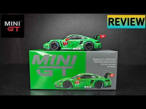Mini GT - Porsche 911 GT3 R AO Racing Rexy - IMSA Daytona 2024 - REVIEW