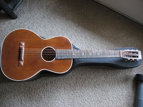 c.1938 Harlin Bros. Chicago Hawaiian Squareneck Guitar Demo