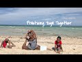 BEAUTIFUL MOM OF TWO GOES OVER SOME YOGA PRACTICE WITH HER CHILDREN FamilyYoga HealthyIdeas WTW
