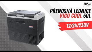 Přenosná kompresorová autochladnička Vigo Cool V50, 50 l, 12/24/230V