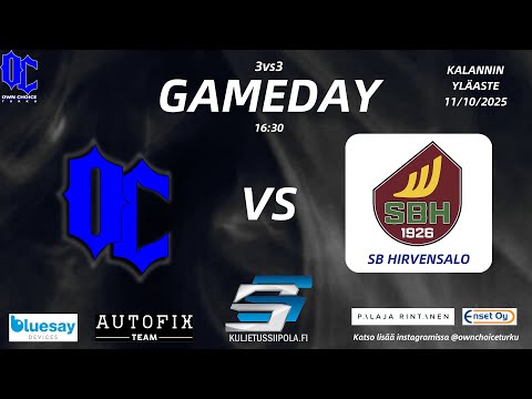 Own Choice - SB Hirvensalo: Miesten 4-div, Länsirannikko, A-lohko, 3v3-pelit 11.10.2025