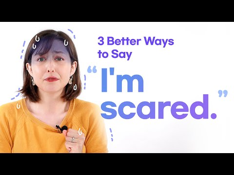 Part of a video titled Say this instead of 'I'm scared ' | Add Nuance to your Sentences with ...