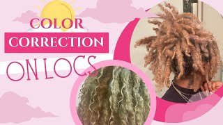 HOW TO REMOVE GREEN BLUE FROM YOUR HAIR LOCS EDITION Color Correction On LOCS | 10 Months Loc Update