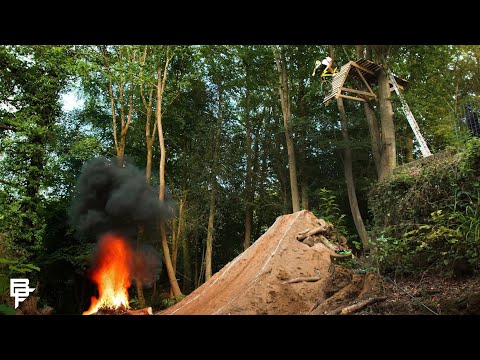 JUMPING OFF MY CRAZY HIGH TREEHOUSE. ON A MOUNTAIN BIKE!!